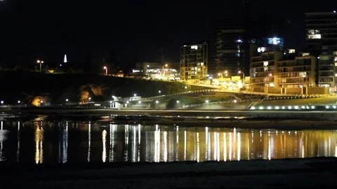 Night Timelapse In Beautiful Harbour Video stock 69889774