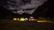 Night Timelapse Of Campsite In Peru Stock Footage