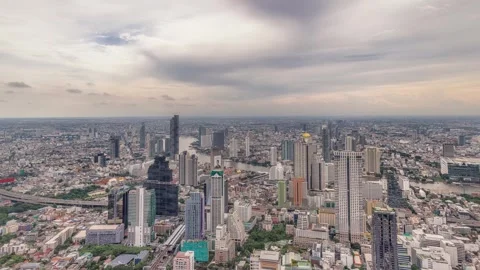 Night timelapse of Chao Phraya River, Bangkok with busy ferries and vibrant city Stock Footage 325658009