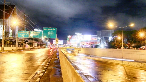 Night timelapse of city traffic. Stock Footage 63846437