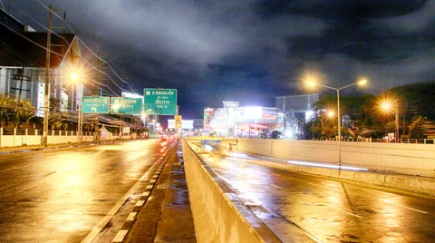 Night timelapse of city traffic. Stock Footage 63846464