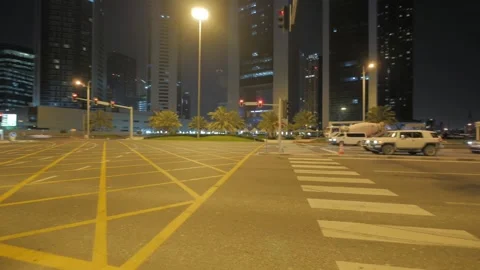 Night timelapse image at Doha cityscape, Qatar. Stock Footage 151602858