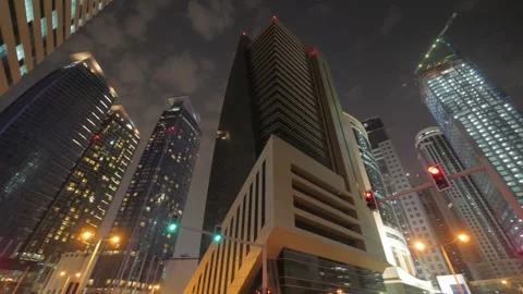 Night timelapse image at Doha cityscape, Qatar. Stock Footage 151602906
