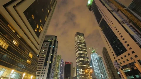 Night timelapse image at Doha cityscape, Qatar. Stock Footage 151602908