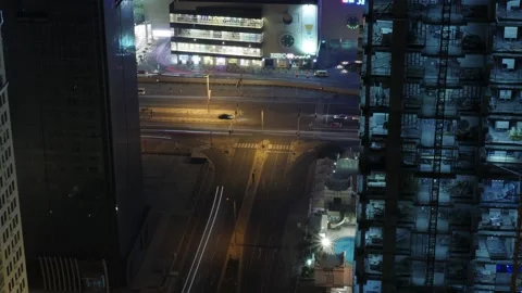 Night timelapse image at Doha cityscape, Qatar. Stock Footage 151865885