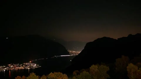 Night timelapse on lake Como. Stock Footage 265031241