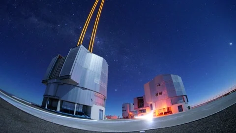 Night timelapse: moonlight at the observatory Stock Footage 278459785