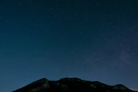 Night Timelapse Mountain Silhouette Stock Footage 276675778