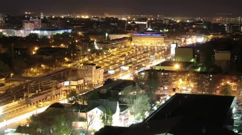 Night timelapse of Odessa Stock-Footage 10921243
