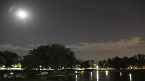 Night Timelapse Over Lake Stock Footage 8523840