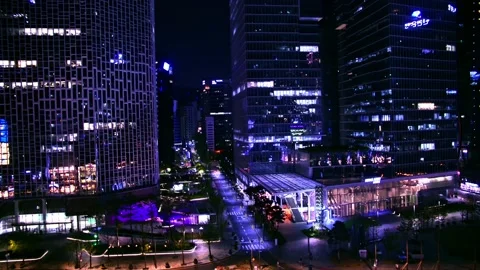 Night timelapse of Seoul 2 Vídeos de archivo 181300211