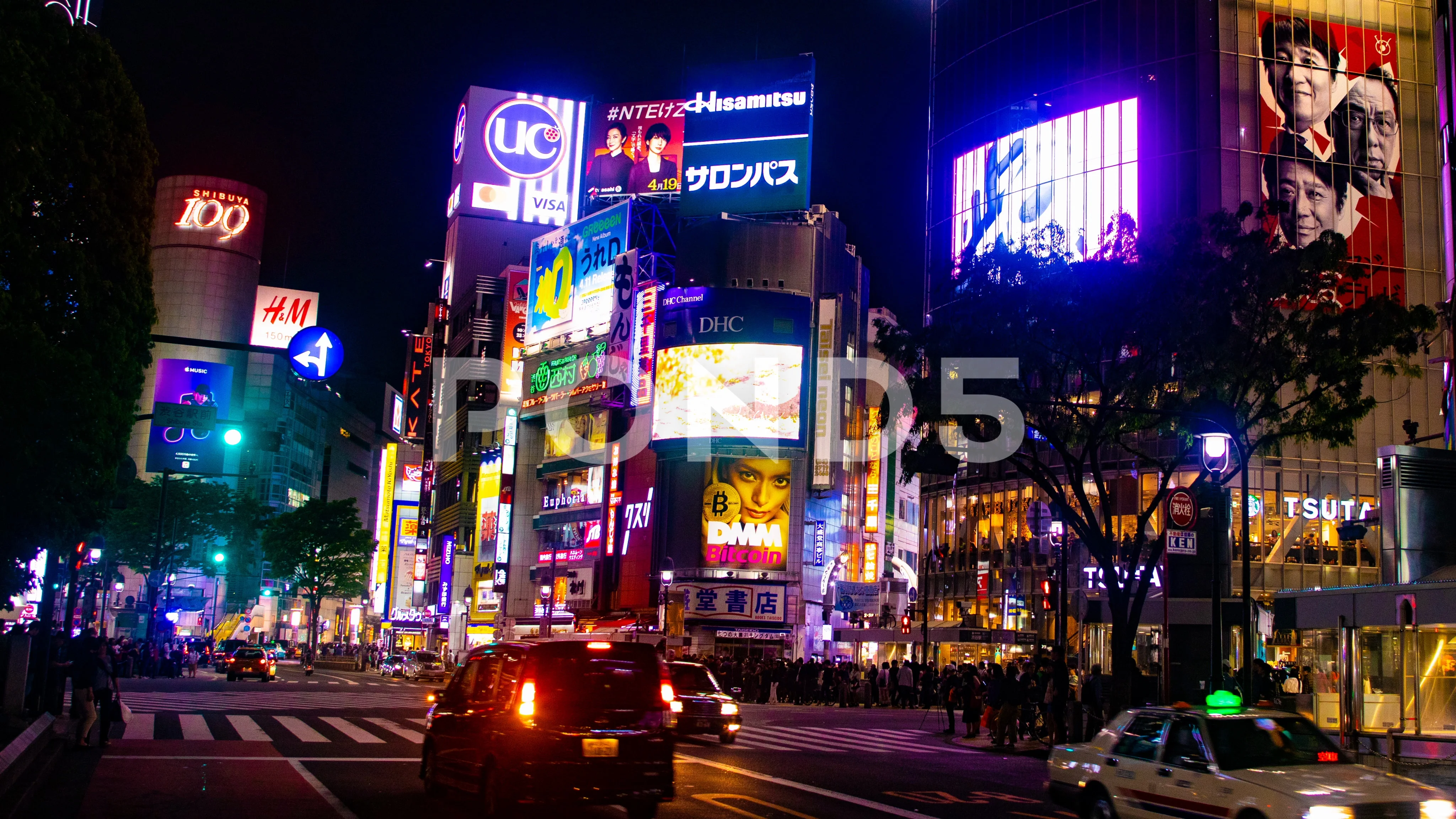 Night Timelapse At Shibuya Crossing 4k R Stock Video Pond5