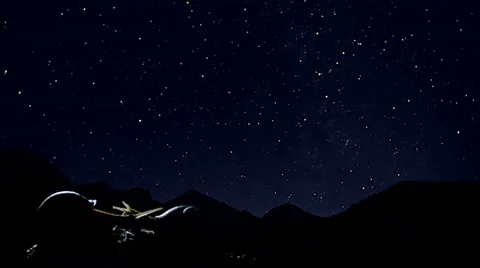 Night timelapse with snail Stock Footage 36664638