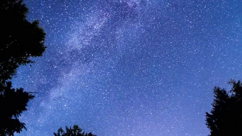 Night timelapse of the starry sky in nature Stock Footage 229767903