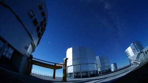 Night Timelapse: telescopes at work Stock Footage 278457009