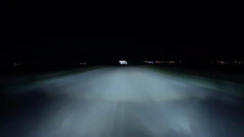 Night timelapse through traffic night big city. Glittering streets (buildings) Stock Footage 267967947