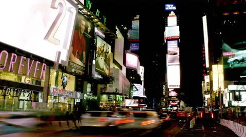 Night Timelapse of Times Square. 스톡 동영상 56800319