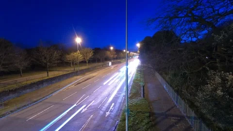 Night timelapse of traffic. Video stock 171786593