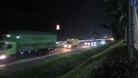 Night Toll Road Traffic Stock Footage 239165160