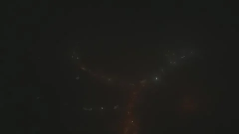 NIGHT TORCH PARADE FLAT COLOR Stock-Footage 204012872