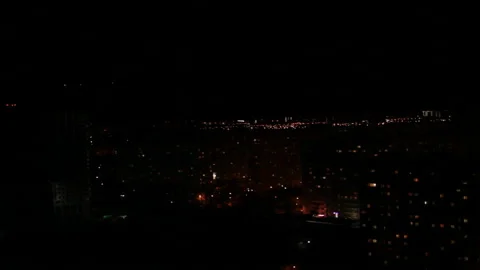 Night town lights Stock Footage 142690223