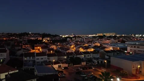 Night Town Panorama Stock Footage 289664223