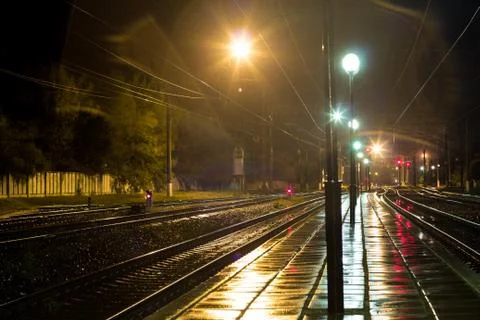 Night town Stock Photos