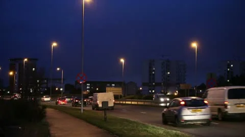Night traffic 0036 Stock Footage 10680477