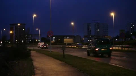Night traffic  0037 Stock Footage 10680488