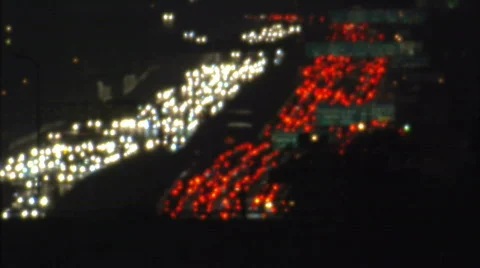 Night traffic at 1300X Stock Footage