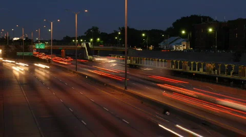 Night Traffic 3b Stock Footage 108058