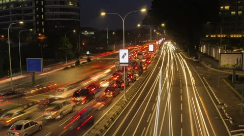 Night Traffic 4K Stock Footage 54623702
