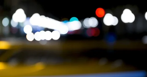 Night-traffic-blurred Stock Footage 105557767