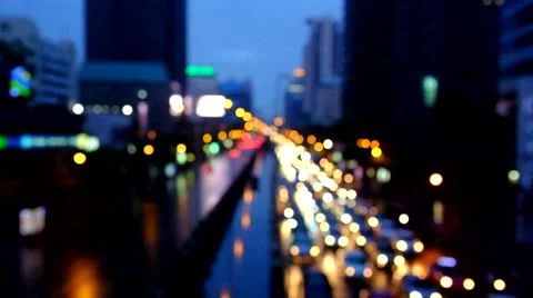 Night traffic bokeh Stock Footage 41822482