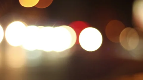Night Traffic Circles Bokeh Stock Footage 46120140