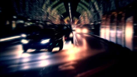 Night traffic in the city Stock Footage 72274874