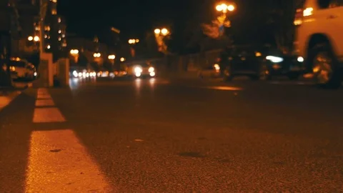 Night Traffic in the City Stock Footage