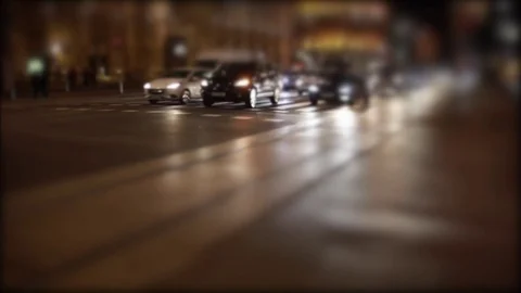 Night traffic in the city Stock Footage 82018575
