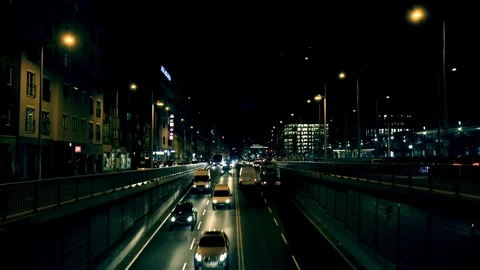 Night traffic in the City Stock Footage 100426251