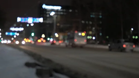 Night traffic in the city Stock Footage 101846981