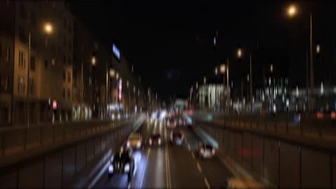 Night traffic in the city Video stock 150181073