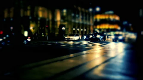 Night traffic in the city Stock Footage 150183226