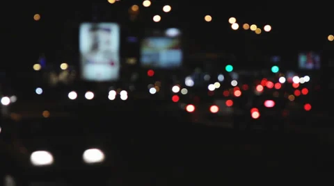Night traffic city lights Stock Footage 34956900