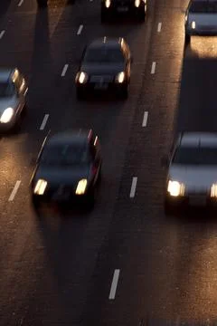Night traffic in the city Foto stock