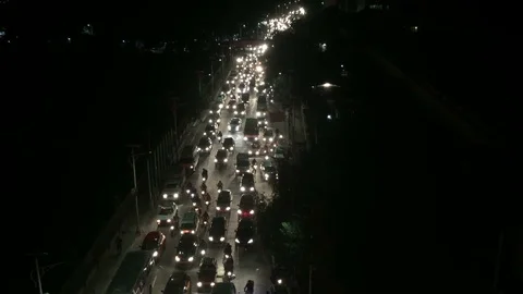 Night Traffic close Stock-Footage 112932691