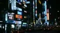 Night Traffic Crowds, Shinjuku Neon Sign Street, Shopping Area in Tokyo, Japan HD Footage