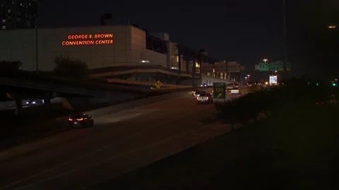 Night Traffic Downtown Stock Footage 145817696