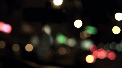 Night Traffic Stock Footage 1090110