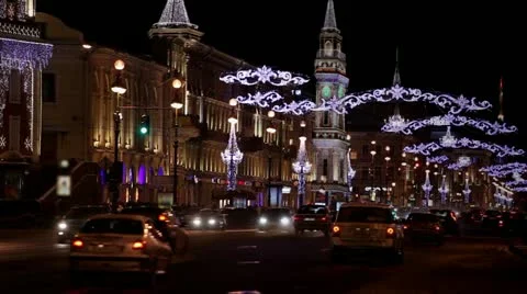 Night traffic Stock Footage 18538998