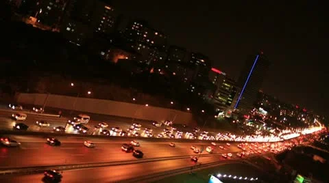 Night traffic Stock Footage 22117976